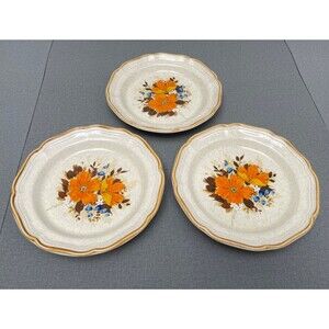 Set of 3 Mikasa Garden Club Flowerfest High Quality Plates Set- 8" Plates (3)
